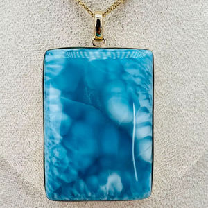 Handmade Sterling Silver Rhodium <b>Opal</b> Gemstone Engagement Wedding Party <b>Pendant</b> Stone Size 10X15MM Rectangle Shape Bezel Setting - Product Image 2