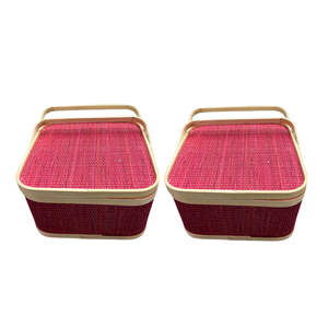 สินค้าขายดีสัมผัสได้อย่างเป็นธรรมชาติ: กระเช้าของขวัญไม้ไผ่สำหรับจัดเก็บของขวัญและของตกแต่งบ้าน - Product Image 1