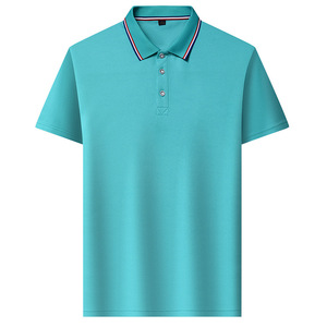 Polo à manches courtes ample d'été, sans repassage, à col slim, avec logo personnalisé OEM, broderie, imprimé, élastique, anti-boulochage - Product Image 3
