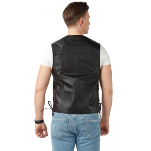 Chalecos de Motociclista de Cuero Clásicos para Hombre, Chalecos de Motociclista de Cuero de Buena Calidad, Hechos en Pakistán, Chaleco de Cuero de Primera Calidad - Product Image 3