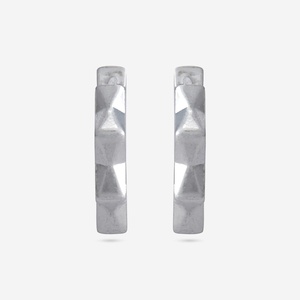Boucles d'oreilles en argent 92,5 plaqué or 18 carats, style géométrique, pendantes, pour mariages - Product Image 6