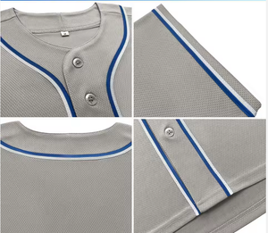 เสื้อซอฟต์บอลเบสบอลกระดุมเต็มหน้าเสื้อซอฟต์บอลออกแบบได้ตามต้องการชื่อและหมายเลขเบสบอล - Product Image 4