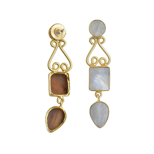 Pendientes de Perlas de Agua Dulce con Núcleo de Latón Chapado en Oro de 18K, Diseño Clásico con Borlas, Joyería Laxmi, Excelente Calidad - Product Image 5