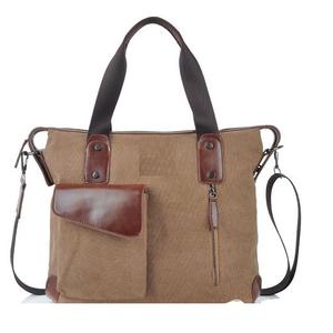 Sac à main d'expédition en cuir avec toile nouveau design écologique en gros avec logo de marque personnalisé - Product Image 1