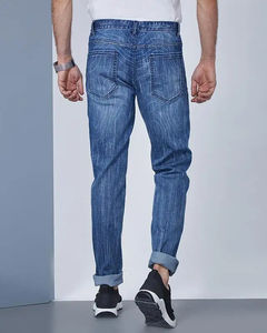 กางเกงยีนส์แฟชั่นสำหรับผู้ชายไซส์พิเศษทันสมัยมีแบรนด์ทันสมัยกางเกงผ้ายีนส์ทรงพอดีตัวผ้ายีนส์ - Product Image 2