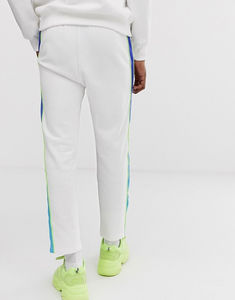 Chándal personalizado para hombre, ropa de calle para niños, chándal de Color lateral con empalme de media cremallera, chándal de alta calidad con raya de sublimación - Product Image 4