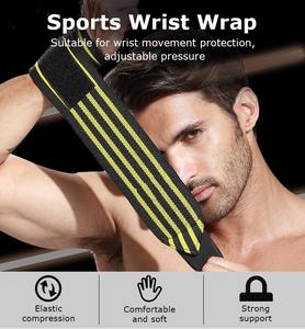 Custom Sports Elastic Stretchy Weight Lifting <b>Wrist</b> Support Wrap <b>Band</b> Weightlifting Gym Strap/ <b>Wrist</b> Wraps - Product Image 5