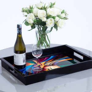 ถาดเสิร์ฟแล็กเกอร์เคลือบเงามันวาวสูงสำหรับตกแต่งบ้านจากเวียดนามกลางที่โดดเด่น - Product Image 1