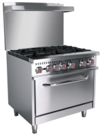 Cuisinière à gaz commerciale ETL, cuisinière à gaz en acier inoxydable, cuisinière à gaz commerciale pour cuisine, 4 à 6 brûleurs, cuisinière avec four, restaurant