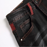 Jean droit pour homme confortable à taille haute, respirant, de qualité supérieure, en tissu 100% coton, jean denim élégant pour l'été, style streetwear