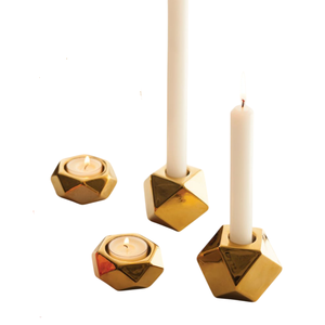Portavelas de Latón de Alta Gama con Acabado Dorado para Decoración del Hogar y Navidad, Portavelas para Velas de Té - Product Image 4