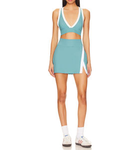 High Quality Quick Dry Sports Bra Gym <b>Tights</b> Breathable Stretch Yoga Running Strappy Fitness Bra Long <b>Line</b> Plain Spandex Lining - Product Image 4