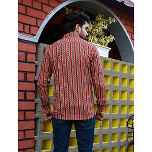 Chemise décontractée pour homme en coton imprimé à manches longues, respirante, en popeline ou tissu Oxford, motif floral ou à pois, offre ODM - Product Image 3