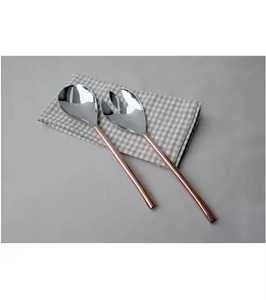 Best Quality Steel <b>Salad</b> <b>Tools</b> Kitchenware Copper Handle Flatware Cutlery Sets - Product Image 1