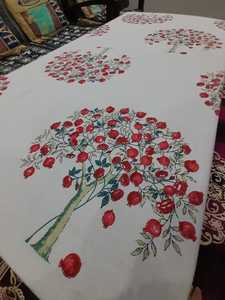 Mantel de algodón con estampado de bloques indios de fabricante, mantel floral para mesa de comedor, hermosa Decoración de mesa de cena impresa - Product Image 6