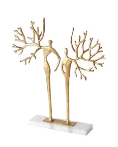 Escultura de Animal de Metal de Reno moderna de alta calidad figura de mesa hecha a mano para repisa festiva o decoración de centro de mesa - Product Image 3