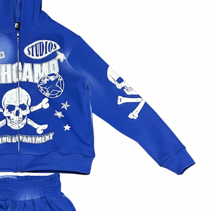 Chándal Deportivo Personalizado con Logotipo OEM de Dos Piezas para Hombre, Estampado en Toda la Superficie, 400 g/m², 100 % Algodón de Felpa, Cómodo y Transpirable - Product Image 5