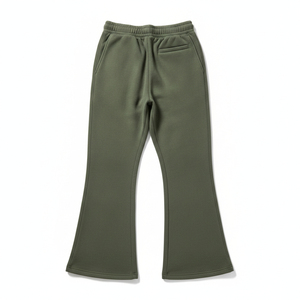 100% Cotton Lightweight Fleece High Street High <b>Joggers</b> Men <b>Wide</b> <b>Leg</b> Baggy Sweat Pant Elastic Active Straight Embroidery - Product Image 4