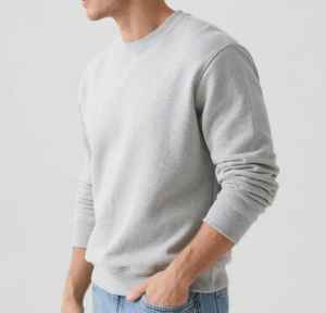 เสื้อสเวตเชิ้ตแขนยาวคอกลมผ้าเฟรนช์เทอร์รี่สำหรับผู้ชาย ผ้าฝ้าย 100% สกรีนโลโก้ได้ สไตล์สตรีทแวร์ ระบายอากาศได้ดี เหมาะสำหรับฤดูหนาว - Product Image 2