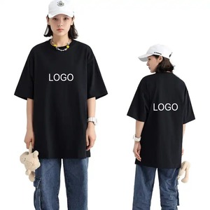 Camiseta con logotipo estampado personalizado del fabricante, Camiseta básica de algodón negro liso, camiseta para mujer Y2K, camiseta en blanco para bebé para mujer - Product Image 6