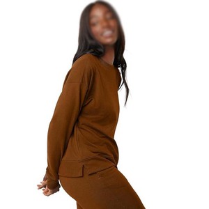 OEM/ODM Logo personnalisé Sweatshirts pour femmes Streetwear décontracté en coton léger pour l'automne/printemps Logo avant Position - Product Image 4