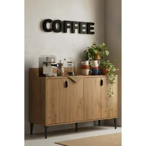 Modern Harmony Maxi Coffee Bar Cabinet 3 Door 2 Drawer Sideboard Buffet <b>Table</b> Kitchen Storage Cupboard Corner Furniture Particle - Product Image 6