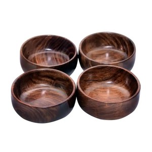 Venta al por mayor de cuencos grandes para almacenar alimentos, cuencos grandes de madera de acacia, juego de cuencos para servir ensaladas de madera para servir comida - Product Image 1