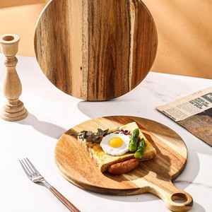 Planche à fromages à cercle plat planches à fromage en bois faites à la main meilleur prix planches à plateau de charcuterie en bois rondes - Product Image 4