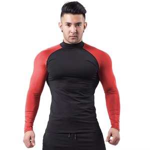 Chemise de compression moulante pour homme Haut de gymnastique à manches longues à haute élasticité pour le fitness, l'entraînement et le sport Commandes OEM - Product Image 5