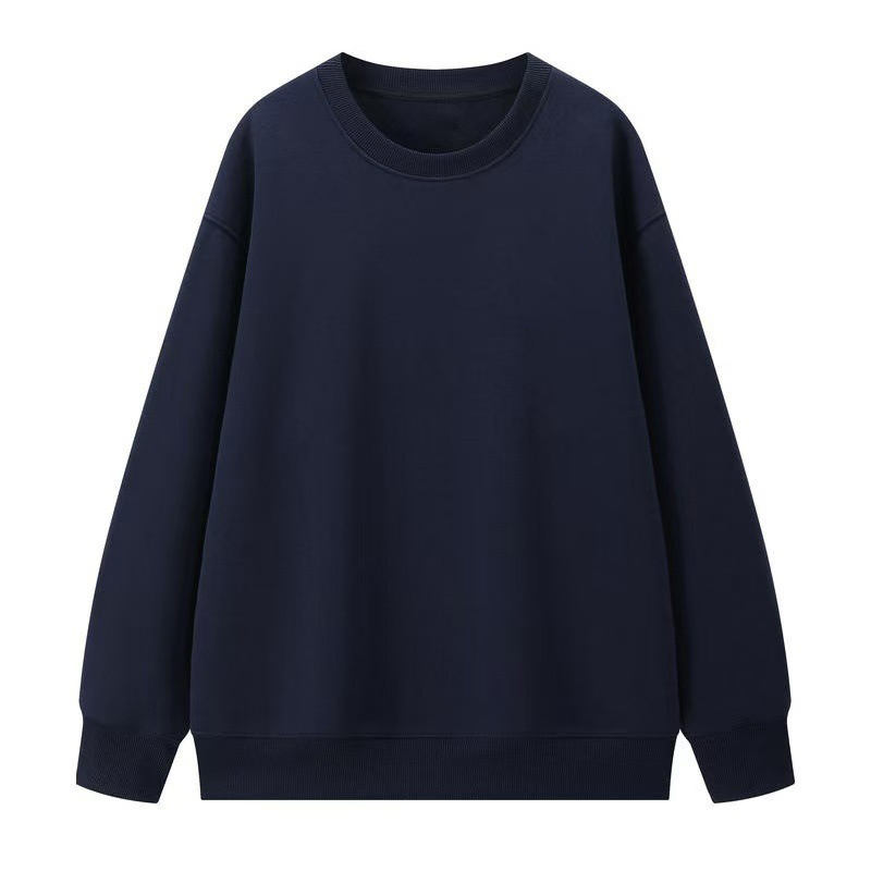 Navy blue-round neck