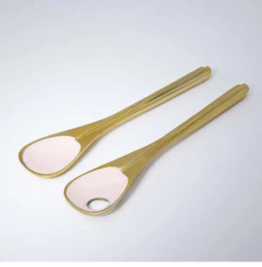 Élégant ensemble de serveurs à salade en corne pour la maison et les restaurants Accessoires de cuisine Gadgets de cuisine - Product Image 2