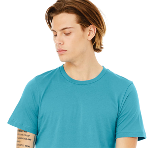 T-shirt en coton à col rond pour homme, manches courtes, basique, décontracté, design col rond, marque privée, vente en gros, usine de vêtements - Product Image 4