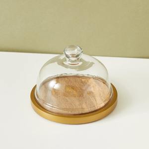 ที่วางเค้กสำเร็จรูปสีเงินแบบด้ามจับใบ2ชั้นเหมาะสำหรับวางโชว์ขนมและเสิร์ฟในงานปาร์ตี้ - Product Image 1