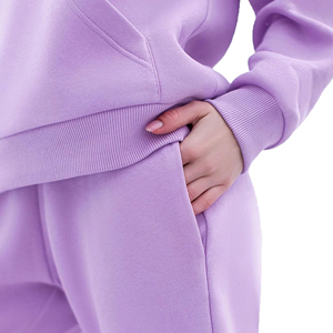 Ensemble survêtement en molleton d'hiver surdimensionné à manches longues pour femmes, deux pièces, vêtements de rue pour l'hiver - Product Image 6