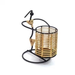 Rond Rose Or Home Office Fil Métal Table Bureau Papeterie Stylo Crayon Conteneur Organisateur Titulaire - Product Image 2