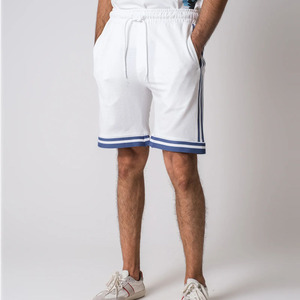 Nouvelle arrivée couleur blanche unie avec trois poches croisées rayées sur les côtés pour hommes - Product Image 6