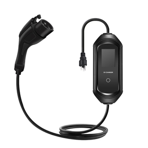 Cargador de Vehículos Eléctricos Portátil de Nivel 2, Tipo 1, 40A, 9.6kW, J1772, Estación de Carga Rápida, Corriente Ajustable, Pantalla LCD, Enchufe NEMA, IP65 - Product Image 1