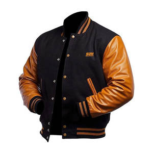 Chaqueta Universitaria Personalizada de Diseño Único y Calidad Superior para Hombre, Cuello Alto, 100% Algodón, Transpirable y Cómoda para Invierno - Product Image 1