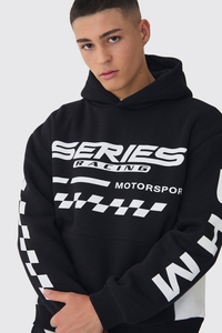 OEM personalizado motocicleta de gran tamaño 100% algodón transpirable grueso 600GSM cremallera personalizada sudaderas con capucha hombres - Product Image 3