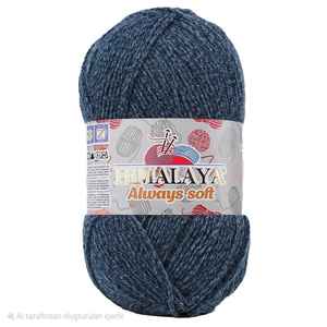 Himalaya toujours doux 77016 bleu marine 100% fil acrylique pour tricoter produit acrylique de style doux - Product Image 1