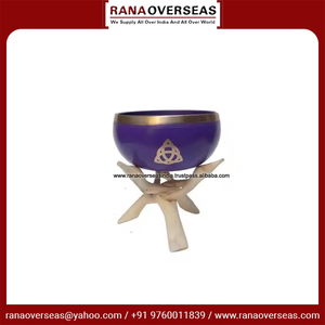 Cuenco de Sonido Triquetra de Latón Más Vendido, Pintado en Oro Púrpura, para Sanación Energética, Mindfulness y Relajación - Precio Bajo - Product Image 4