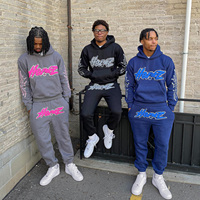 Conjunto de Sudadera con Capucha Extra Grande, Personalizada con Impresión Puff OEM, de Algodón 100%, Unisex, para Primavera/Verano 2024
