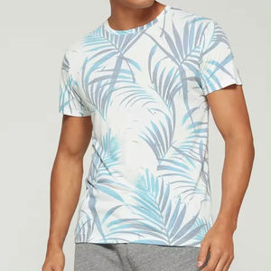 Hombres estilo casual sublimación camisetas algodón poliéster personalizado manga corta suave impreso camiseta - Product Image 6