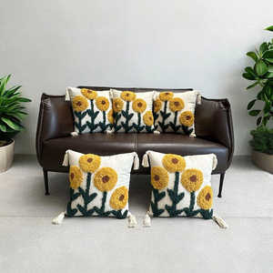 MORE Boho Tufted Cotton Decorative <b>Cushions</b> with <b>Tassels</b> for Home Use in Bedroom Living Room or Hotel Sofa - Product Image 1