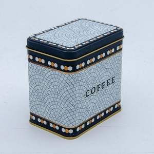 Caja de almacenamiento de Metal Rectangular de 80x120x120mm con tapa deslizante 1L Patrón de mosaico geométrico Cajas de Metal de diseño único - Product Image 3