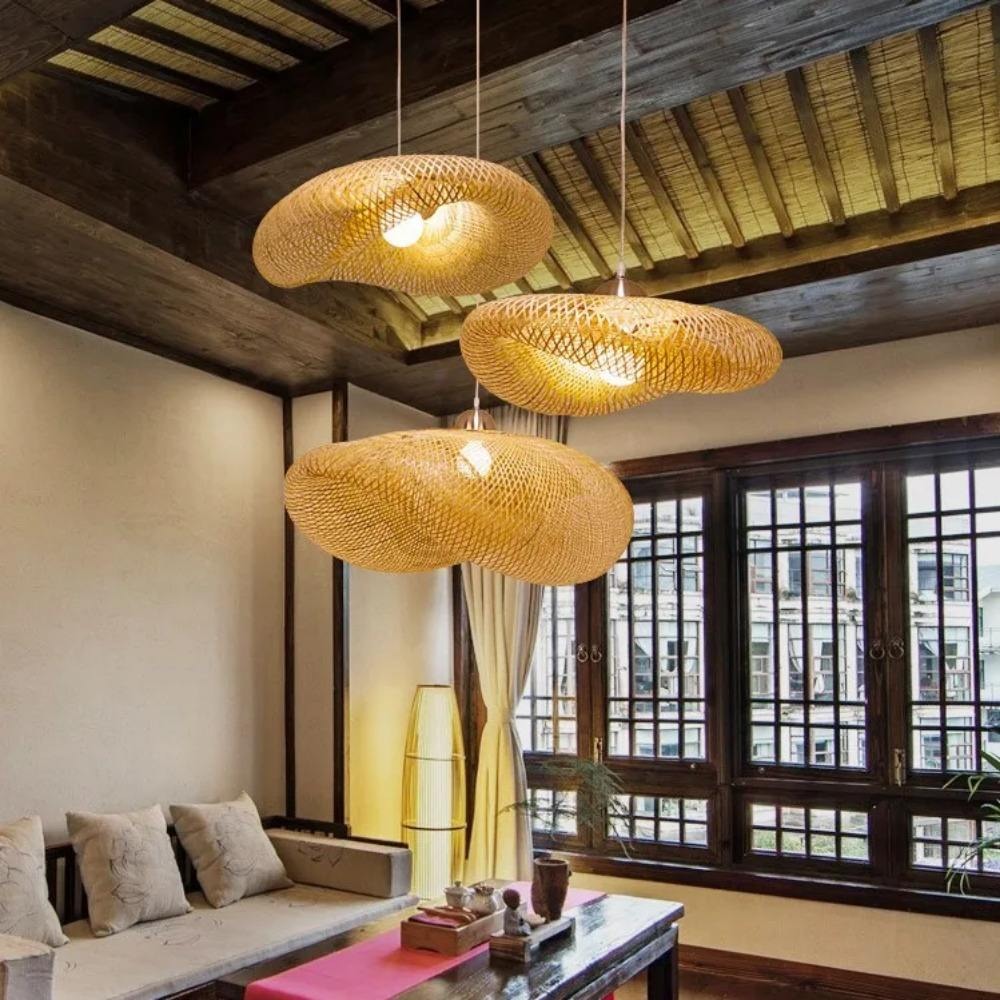Plafond Lamp Bamboe - Madeira - Rotan - 48cm - Good&Mojo