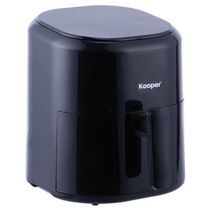 Friggitrice ad Aria Kooper 5 L Moderna con Doppio Cestello, 1200 W, Display Touch Elettrico, Acciaio Inox, Plastica, Senza Olio, Forma Quadrata, Nera - Product Image 1