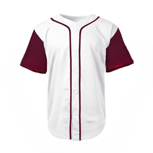 Vente chaude Maillot de baseball à manches courtes Durable Anti-rides respirant Caractéristiques Logo personnalisé Vente en gros Vêtements de baseball et softball - Product Image 1