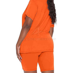 <b>Women's</b> Customized Solid Pattern Gym <b>Shorts</b> <b>and</b> <b>Shirts</b> Private Label for Spring/Summer - Product Image 6