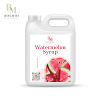 Jarabe de Sandía Bosmos en Botellas de 2.5 kg - Jarabe Concentrado para Té de Burbujas con Certificación HALAL/HACCP/ISO 22000, 12 Meses de Vida Útil